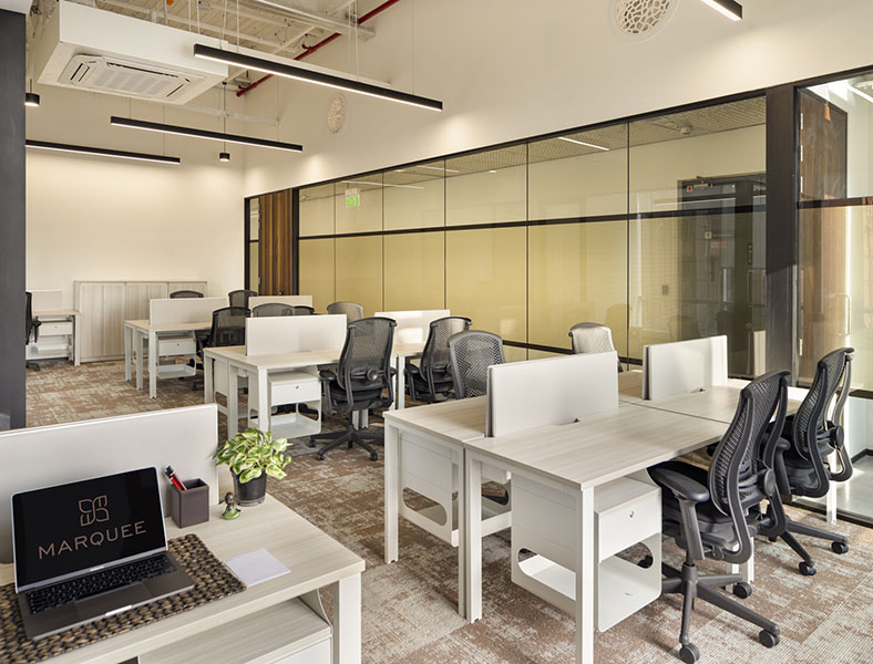 Shared office space rental